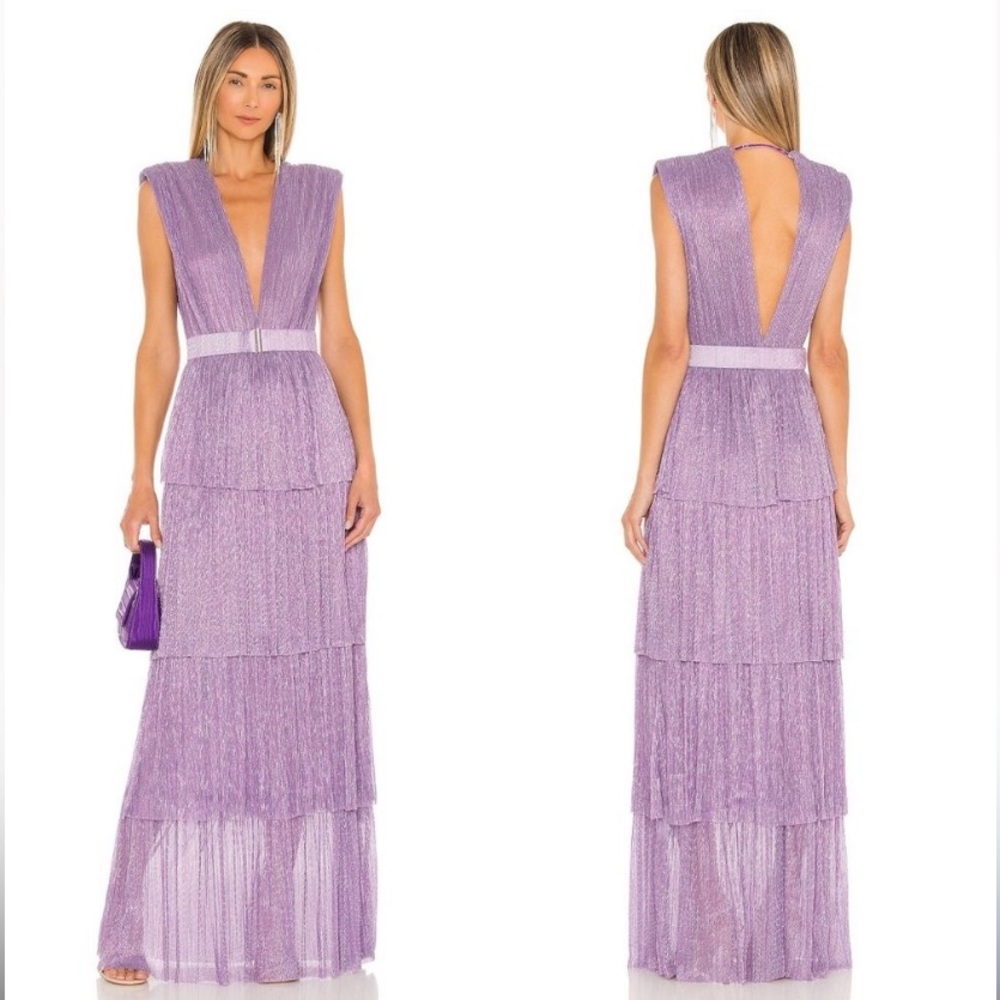 Sabina Musayev Skylar Gown Dress Revolve purple lilac maxi medium